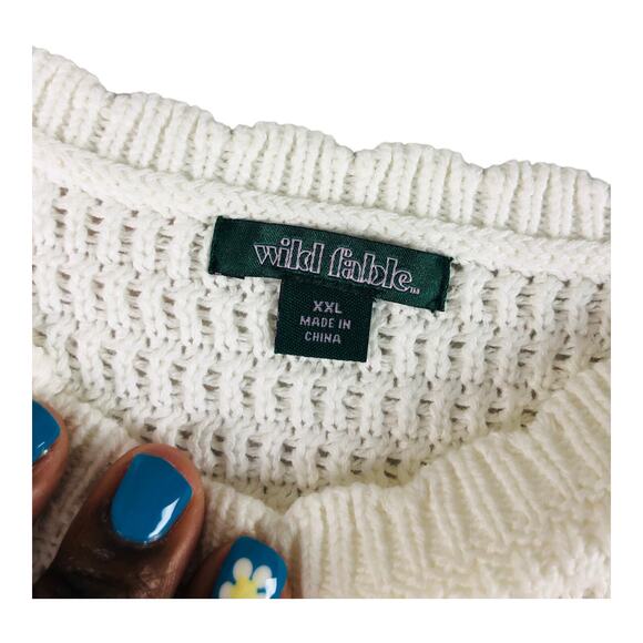 Womens XXL Crop Top Lot of 2 Plus Curve Knit Velvet Embroidered Floral Crochet - Picture 4 of 7